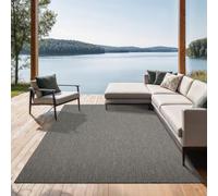 the carpet Mistra - Tapis d’intérieur Moderne, Durable et Facile à Nettoyer, idéal pour Salon, Cuisine ou Salle à Manger, utilisable Aussi en extérieur, Anthracite, 240 x 340 cm
