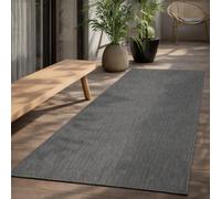 the carpet Mistra - Tapis d’intérieur Moderne, Durable et Facile à Nettoyer, idéal pour Salon, Cuisine ou Salle à Manger, utilisable Aussi en extérieur, Anthracite, 80 x 200 cm