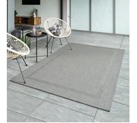 the carpet Mistra - Tapis d’intérieur Moderne, Durable et Facile à Nettoyer, idéal pour Salon, Cuisine ou Salle à Manger, utilisable Aussi en extérieur, Gris Bordure, 240 x 340 cm