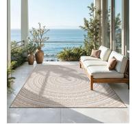 the carpet Mistra - tapis d'extérieur robuste, moderne, résistant aux intempéries & aux UV, Naturel, 140 x 200 cm (2)