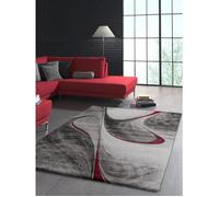the carpet Monde Deluxe Tapis de Salon à Poils Courts, Rouge, 160 x 230 cm, D39