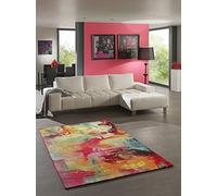the carpet Monde Tapis Moderne Design de Salon à Poils Courts Doux et Attrayant, coloré, Abstrait, 200 x 290 cm