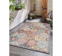 the carpet Palma - Tapis d'extérieur, résistant aux intempéries & aux UV, Convient pour l'intérieur et l'extérieur, Multicolore, 140 x 200 cm