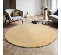 Tapis Rond - THE CARPET - Relax - Antidérapant - Lavable - 120 cm - Or