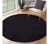 Tapis Rond - The Carpet - Relax - Antidérapant - Lavable - Noir - 200 cm