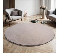 Tapis Rond - THE CARPET - Relax - Antidérapant - Lavable - 200 cm - Sable