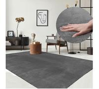 the carpet Relax tapis moelleux à poils courts, antidérapant, lavable à 30 degrés, Anthracite, 300 x 400 cm