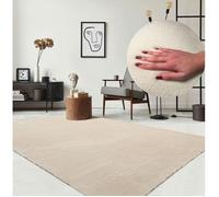 the carpet Relax tapis moelleux à poils courts, antidérapant, lavable à 30 degrés, Beige, 300 x 400 cm