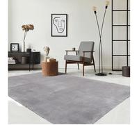 the carpet Relax tapis moelleux à poils courts, antidérapant, lavable à 30 degrés, Gris, 300 x 400 cm