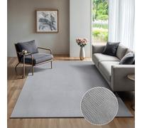 the carpet Rio - Tapis Salon Moderne et Doux avec Un Dos antidérapant et Une Apparence en 3D, Surface Moelleuse, Facile à Entretenir et résistant, Gris, 160 x 220 cm