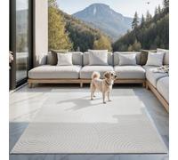 the carpet Santo Plus Tapis Moderne, de qualité supérieure, pour Salon, Chambre à Coucher, crème, Style bohème, 200 x 280 cm, en polypropylène