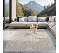 the carpet Santo Plus Tapis moderne pour salon, chambre à coucher, beige, 240 x 340 cm, en polypropylène
