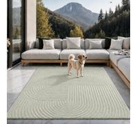 the carpet Santo Plus Tapis Moderne pour Salon, Chambre à Coucher, Vert, Style bohème, 240 x 340 cm, en polypropylène