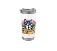 The Cat Is In Charge Gobelet isotherme en acier inoxydable double paroi