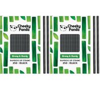 The Cheeky Panda Pailles Cocktail Carton Jetables | Noir | Lot de 500 Paille Bambou