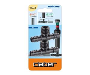 The Claber 91072 Lot de 2 raccords d'arrosage droits filetés 1,27 cm