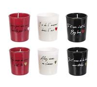 THE CONCEPT FACTORY - BO5256 - Bougie Mots D' Amour X6 Coffret - Hauteur : 6.5