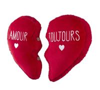 The Concept Factory – Coussin cœur détachable TX0297 – Design élégant, confortable – Rouge 35x40 cm