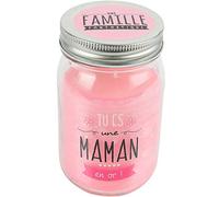 THE CONCEPT FACTORY - MO0156 Bougie Mason Jar en Cire et Verre - Conçu pour Ambiance Chaleureuse - Couvercle Métallique - Dimensions 7,8 x 7,8 x 13,2 cm - Couleur Rose