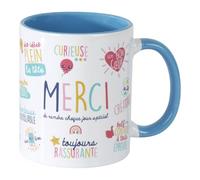 The Concept Factory Mug Merci Maîtresse 30 rès Multicolore | Cadeau fin d'année scolaire · Message chaleureux · Grès 30 nse confortable · Micro-ondes & lave-vaisselle