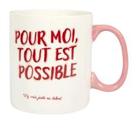 mug céramique girl power 70 lanc rose - générique ka0641