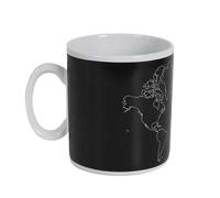 The Concept Factory Mug thermoréactif XXL « Carte » Céramique 80 cl Noir