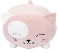 THE CONCEPT FACTORY, PE9806, Peluche Coussin Chat Kawaii, Douceur et Confort, Idéal pour Détente et Décoration, Compagnon de Jeu pour Enfants, Taille 40 cm, Couleur Rose
