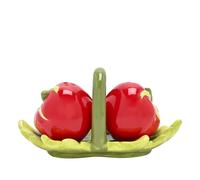 The Cottage Garden - Ensemble salière et poivrière - Tomates - Cadeau de décoration d'intérieur - Articles ménagers, cuisine et salle à manger - H : 8 cm x l : 15 cm.