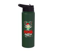 The Cycling Elf Christmas Funny Cycliste Stainless Steel Insulated Water Bottle