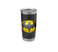 The Flash Movie Batman Logo Black and Yellow Gobelet isotherme en acier inoxydable double paroi