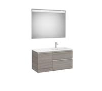 The gap pack 2t + 1p 1000 mm asymétrique droite city oak/poignées nickel mat - ROCA A851999402