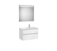 The gap pack 2t lav dte 800mm (unik+miroir) blanc brillant - ROCA A851513806