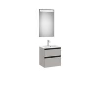 The Gap Pack Compact 2T (Unik+Miroir) 500Mm Gris Moyen Mat/Poignées Noires - ROCA A851525547