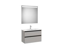 The Gap Pack Compact 2T (Unik+Miroir) 800Mm Gris Moyen Mat/Poignées Noires - ROCA A851528547
