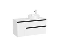 The Gap Pour Lavabo À Droite 1100 Mm Blanc Mat/Poignées Noires - ROCA A851504509