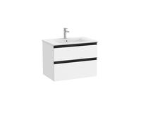 The Gap Unik 2 Tiroirs 700 Mm Blanc Mat/Poignées Noires - ROCA A851477509