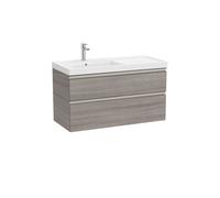 The gap unik 2 tiroirs lavabo asym gche 1000 mm city oak/poignées nickel mat - ROCA A851966402
