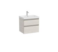The gap unik 2 tiroirs lavabo mural 600 mm frêne nordic/poignées nickel mat - ROCA A851963434