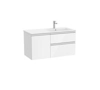 The gap unik 2t+1p lavabo asym droite slim 1000 blanc br/poignées alu brillantes - ROCA A851997806