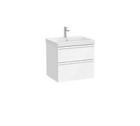 The gap unik 2t lavabo mural 600 mm blanc brillant/poignées alu brillantes - ROCA A851963806