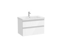 The gap unik 2t lavabo mural 800 mm blanc brillant/poignées alu brillantes - ROCA A851964806