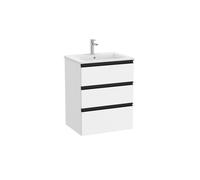 The Gap Unik 3 Tiroirs 600 Mm Blanc Mat/Poignées Noires - ROCA A851484509