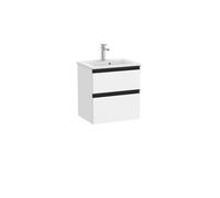 The Gap Unik Compact 2 Tiroirs 500 Mm Blanc Mat/Poignées Noires - ROCA A851494509