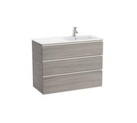 The gap unik meuble 3 tiroirs + lavabo slim droite 1000mm city oak - ROCA A851492402