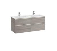 The gap unik meuble 4 tiroirs + lavabo slim double 2 trou 1200mm city oak - ROCA A851483402