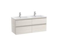 The gap unik meuble 4 tiroirs + lavabo slim double 2 trou 1200mm frêne nordic - ROCA A851483434