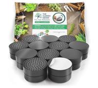 The Garden Gecko Pieds de pot invisibles pour pots de plantes et de fleurs d'extérieur, rehausseurs de pots en caoutchouc avec surface antidérapante | 24 + 24 tampons auto-adhésifs solides.