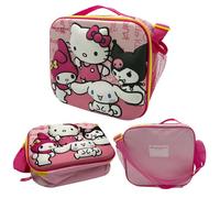 The Geeky Pop Sac Lunch Isotherme Hello Kitty and Friends Sanrio Enfant - Sac Repas Isolé 23x20x8,5 cm avec Design 3D Relief, Bandoulière Réglable & Poche Filet - École, Pique-nique et Voyage