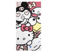 The Geeky Pop Serviette de Plage Hello Kitty & Friends Sanrio - 70x140 cm - Légère et à séchage Rapide - Serviette de Plage Officielle Sanrio Hello Kitty and Friends
