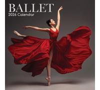The Gifted Stationary Calendrier mural carré 2026, ballet, calendrier à suspendre sur le thème de la vie de 16 mois avec 180 autocollants de rappel, planificateur mensuel pour la maison ou les espaces